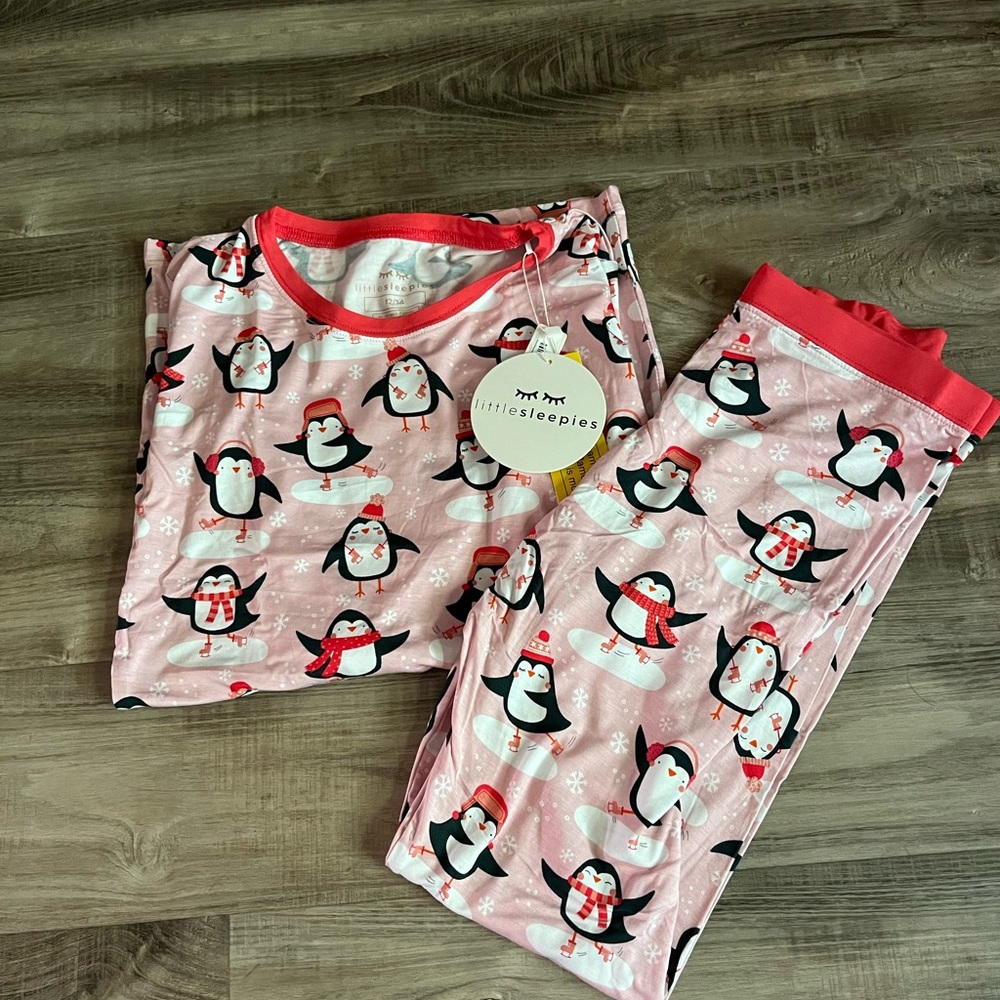 - Little Sleepies Penguin Pajamas Girls 12/14